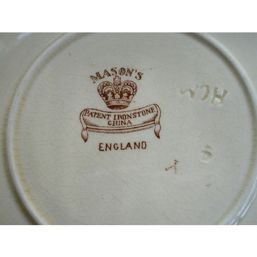 Pretty Vintage Mason's Brown & Cream Ironstone Saucer