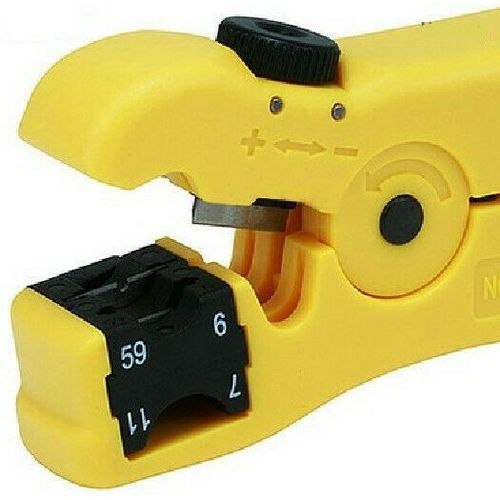 Universal Cable Jacket Stripper and Cutter - Yellow