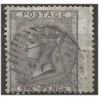 1856 SG70 6d Pale Lilac Fine Used Wing Margin . .. .