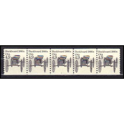 2124 4.9c Buckboard Fine MNH Dry Gum PNC 4/5 X0273