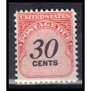 J98 30c Postage Due Just Clears MNH KA0764