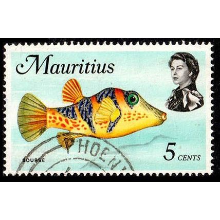 Mauritius 1969 Marine Life 5cents Used Stamp QE II Fish Bourse