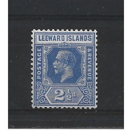 LeewardIslands.SG50 2 1/2d Ultramarine.Variety Unchecked.Mounted Mint.Apr24b