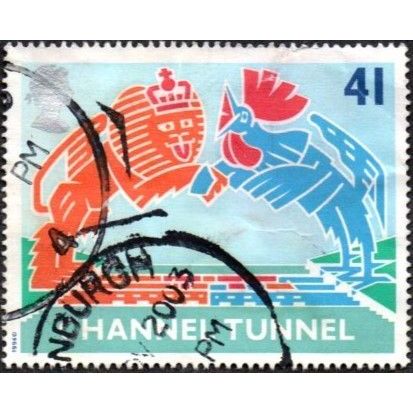 1994, Opening of Channel Tunnel. 41p. Lion And Cockerel. Very Fine Used