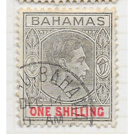BAHAMAS 1938 KG6 1/- ONE SHILLING x3 SHADES CDS SG155 155 bcd SG