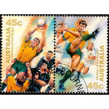Australia 1999 Rugby 2 x 45c Used Stamps h