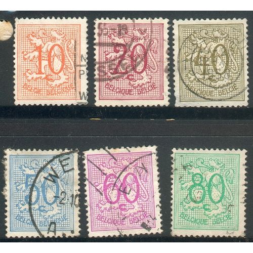 Belgium 1951 - Small Belgian Lion + Numeral Value Collection - used