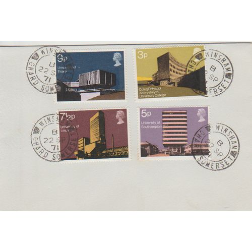 GB 1971 Modern Universities FDC Chard Somerset pm see others