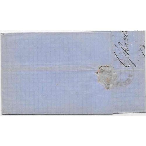 Belgium #19 SFL Anvers to Amsterdam Holland 1866, agent oval "PD" cancels