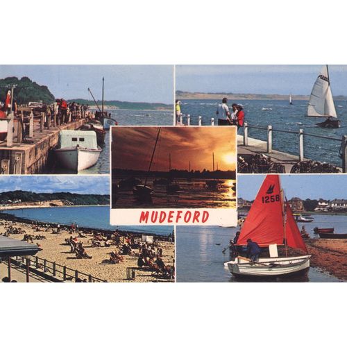 Vintage Hammersley PC 1966 - Greetings from Mudeford, Dorset