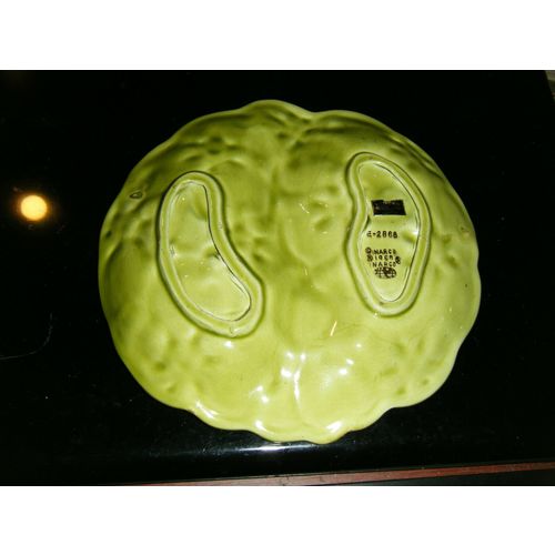 Vintage 1960's Inarco Green Apple & Daisy Covered Relish Candy Nut Dish