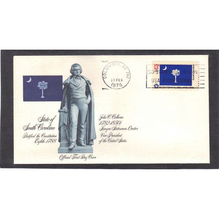 FDC Fleetwood 1640 13c South Carolina (Cachet-U/A) CV01216