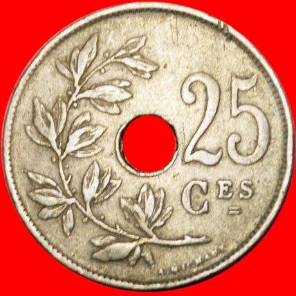 FRENCH LEGEND: BELGIUM★25 CENTIMES 1923! ALBERT I 1909-1934★LOW START★NO RESERVE