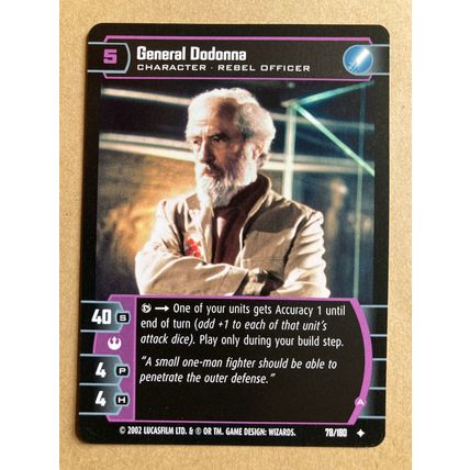Star Wars TCG: A New Hope # 78 General Dodonna (A) 2002 WotC Light Uncommon