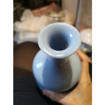 Blue Glass Hand Painted Bottle