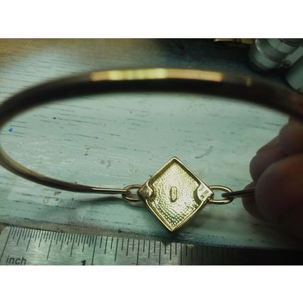Vintage Signed Roman Gold Tone Bracelet With Tiger Eye