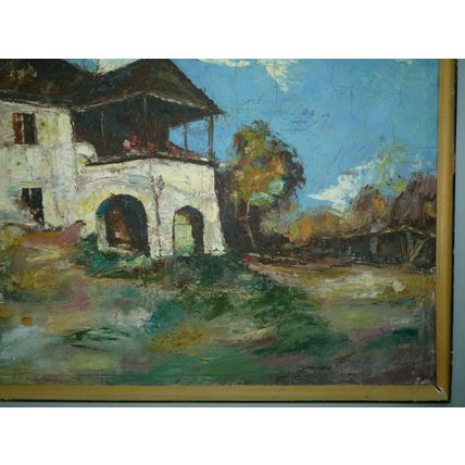 Nora Schutz-Minorovics Romanian/German Artist, Vintage 1963 Oil Painting 50 x 65