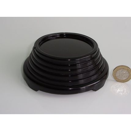 Art Deco Black Glass Plinth / Base / Stand.