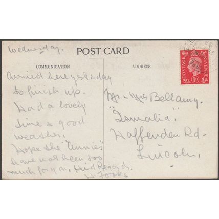 Rough Sea, near Convalescent Home, Mablethorpe, Lincolnshire, 1939 - RP Postcard