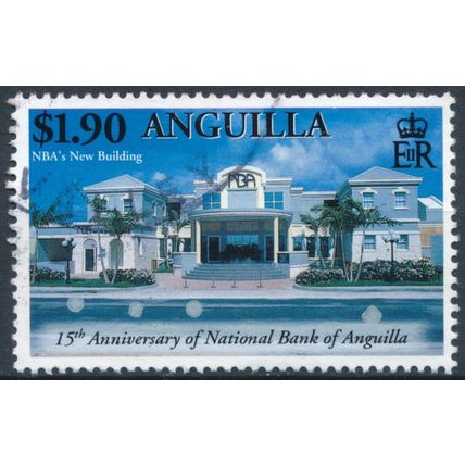 15th Anniv of National Bank: $1.90 - Anguilla 2000 - F H - SG 1089
