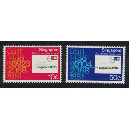Singapore Postal Code Publicity 2v 1979 MNH SG#350-351