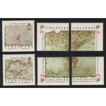 Singapore Maps of Singapore 6v 1989 MNH SG#596-601