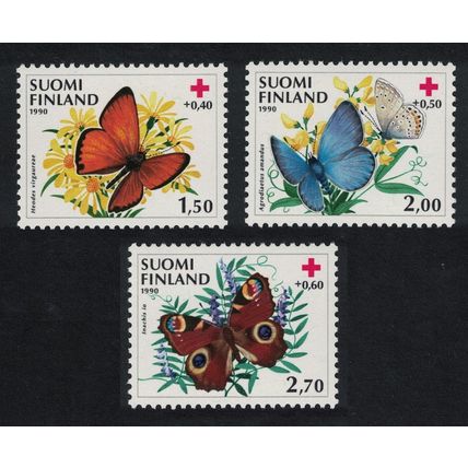 Finland Butterflies 3v 1990 MNH SG#1227-1229