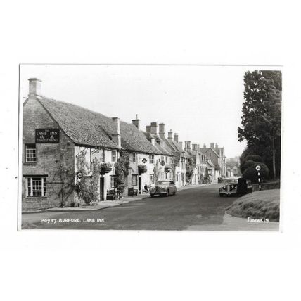 Lamb Inn, Burford, Oxfordshire, RP Postcard.