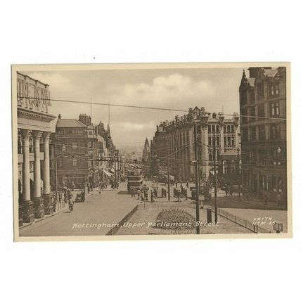 Nottingham, Upper Parliament Street. Frith's Postcard.