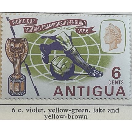 Antigua 1966 Football World Cup 6c Mounted Mint MM SG 176 stamp london England