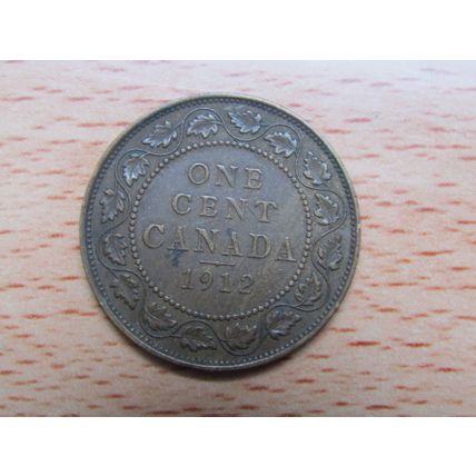 1912 King George v 1 Cent Canada Coin