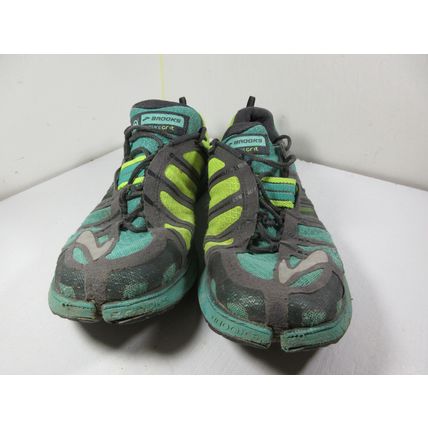 BROOKS Pure Grit 2 P2 Running Athletic Shoes Green Yellow Size 10 US Women's