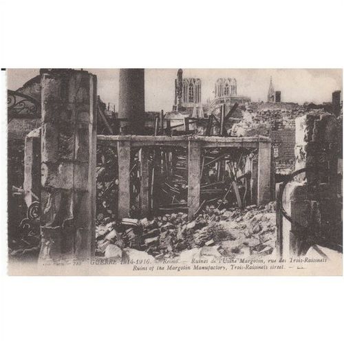 Ruines De L'Usyne Margotin Rue Des Trois Raisinets Reims War Damage 1914 1916