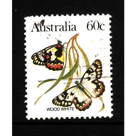 AUSTRALIA 1983 SG798 60c WOOD WHITE BUTTERFLY FINE USED
