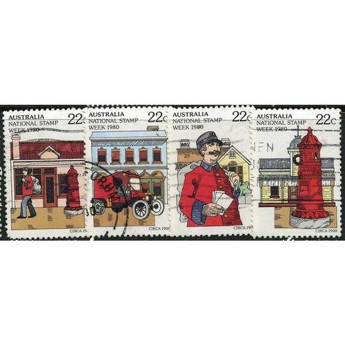1980 4 different values - #434 fine used (o)