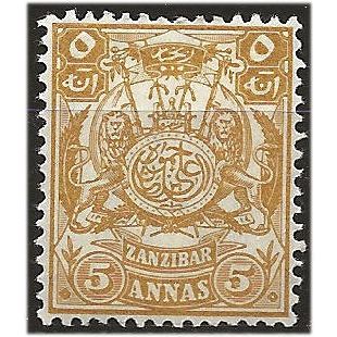 Zanzibar 1904 SG217 5a Yellow-Brown Mounted Mint. ..