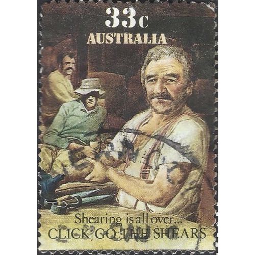 AUSTRALIA, Shearing Over, brown 1986, 33c, #3