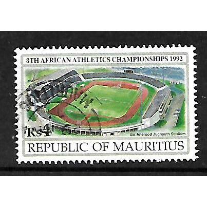 MAURITIUS 1992 AFRICAN ATHLETICS 4R ANEROOD JUGNUTH STADIUM SG 868 FINE USED