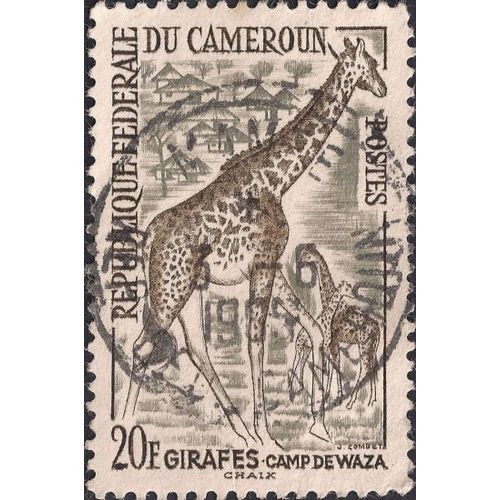 CAMEROON, MAMMALS, Giraffe, brown 1962, 20F