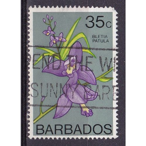 BARBADOS 1974 ORCHIDS 35c USED SG550