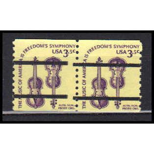 1813a 3.5c Violins Fine MNH Dry Gum Gap Pair PreCnx CA0376