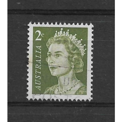 Australia.SG383 2c Queen Elizabeth II (Olive-Green).Fine Used.Jan22a