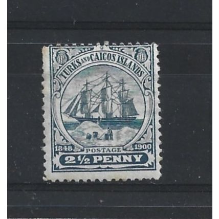 Turks&Caicos.SG104a 2 1/2d Badge of the Islands (Greyish Blue).Mntd Mint.Aug24c