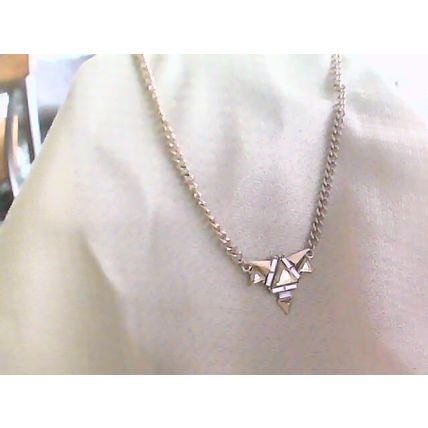 Gold Tone Crystal Glass Spike Necklace