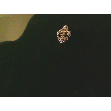Silver Cubic Zirconia CZ Fleur De Lis Studs Post Earrings 1/2”