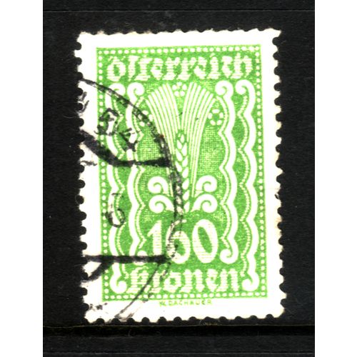 AUSTRIA 1922 SG 482 160K GREEN FINE USED #5