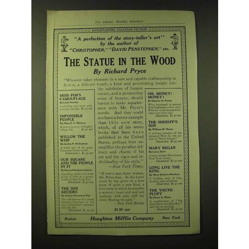 1918 Houghton Mifflin Company Ad - A perfection of the story-teller's art