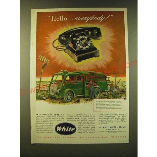 1947 White Motor Company Trucks Ad - Hello Everybody
