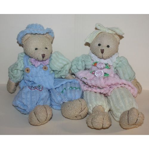 Creative Design Shelf Sitting Boy and Girl Bears