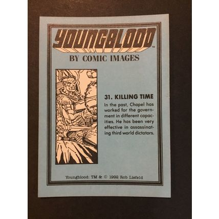 Youngblood trading card #31, excellent condition!